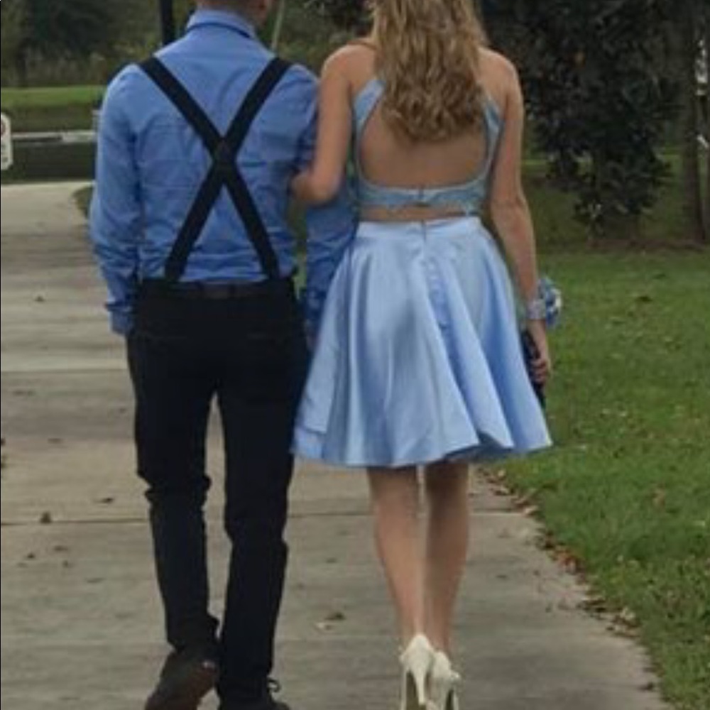 Light Blue Homecoming Dress - Picture 4 of 4